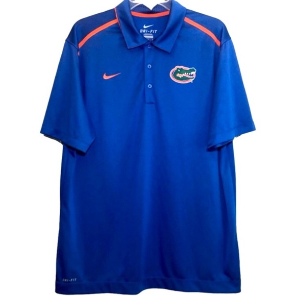 Nike Other - Nike University of Florida Gators Dri-Fit Polo in Blue/Orange Men’s Large